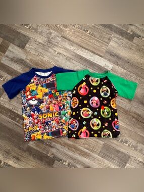 Boutique Boys Size 3 Character Shirts 🎮 Mario Pokémon Sonic Bundle (2 pcs)